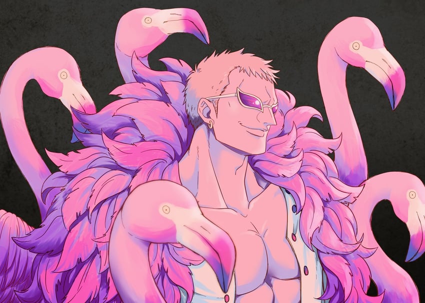 donquixote doflamingo (one piece) drawn by k-4000
