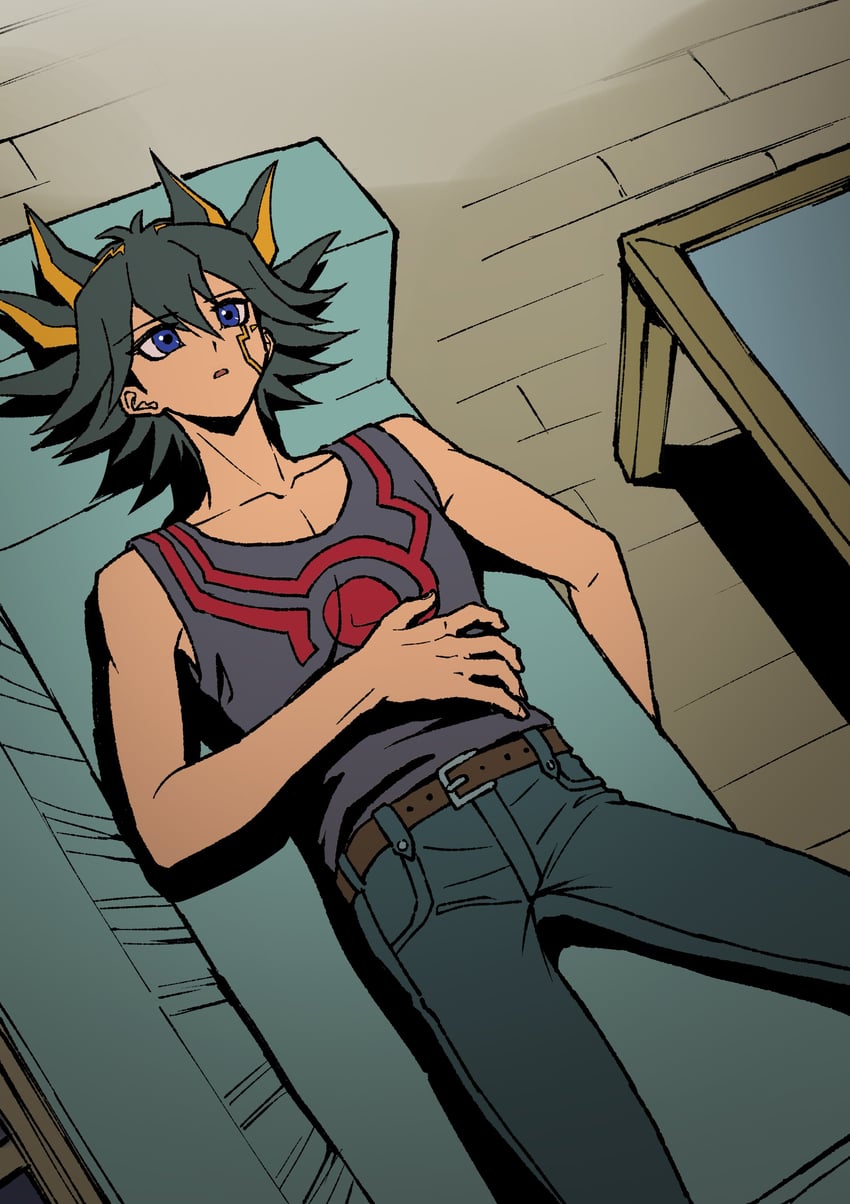 fudo yusei (yu-gi-oh! and 1 more) drawn by youko-shima