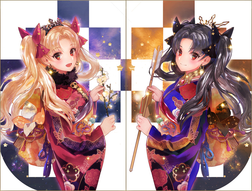 ereshkigal and ishtar (fate and 1 more) drawn by shutsuri