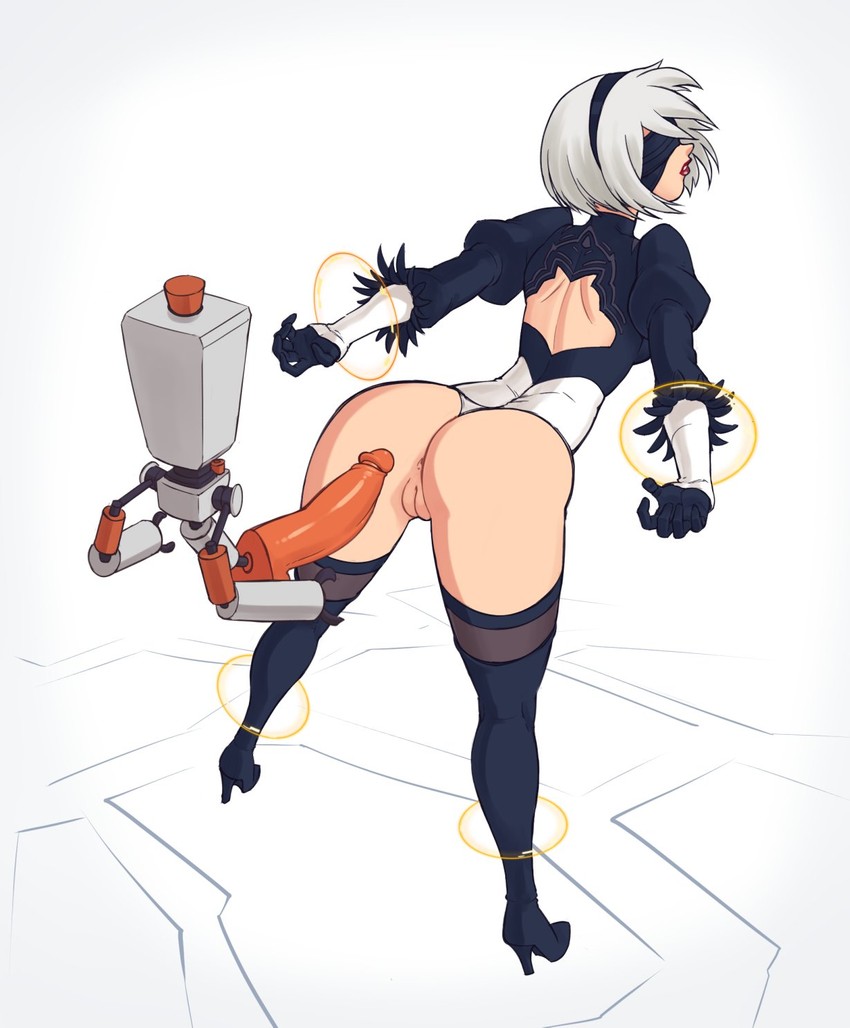 2b and pod (nier and 2 more) drawn by suoiresnu