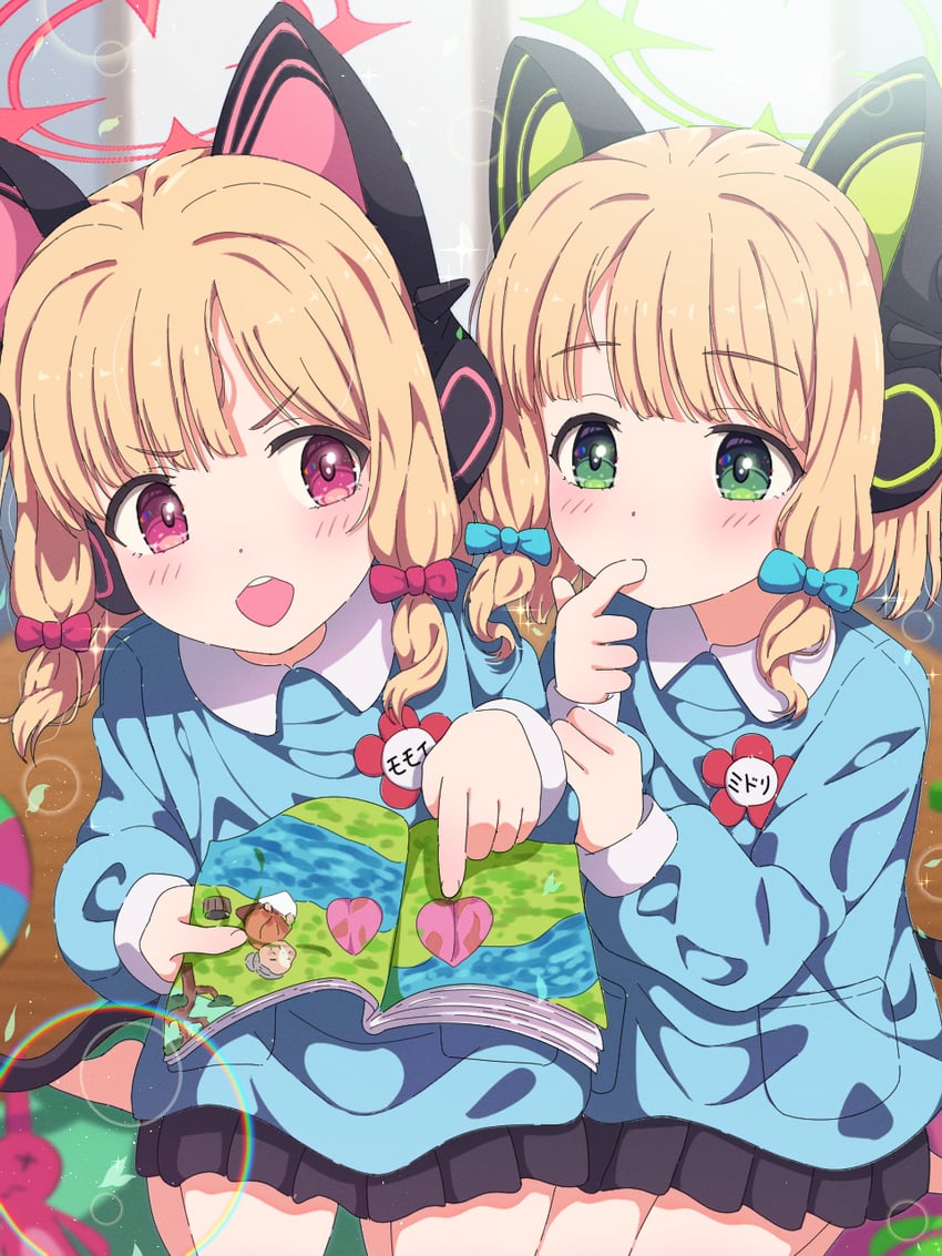 momoi and midori (blue archive) drawn by mikoshi_(user_wvyd4348)