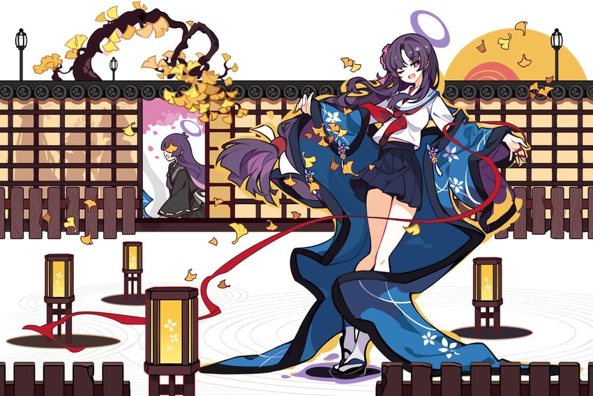 kikyou, yukari, renge, and nagusa (blue archive) drawn by ideolo