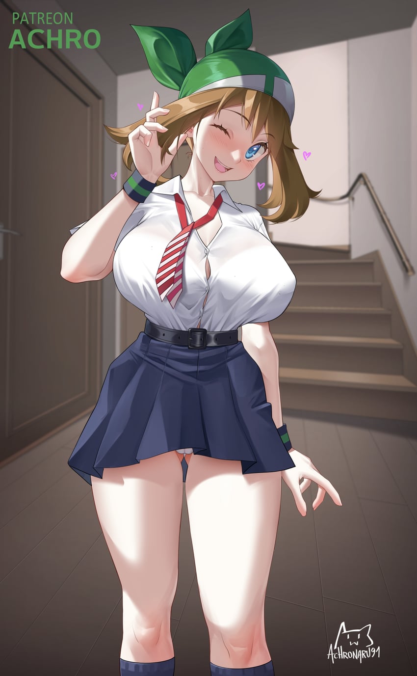 may (pokemon and 2 more) drawn by achromaru