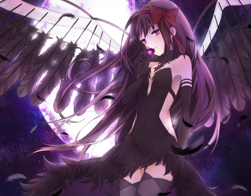 akemi homura and akuma homura (mahou shoujo madoka magica and 1 more) drawn by atea