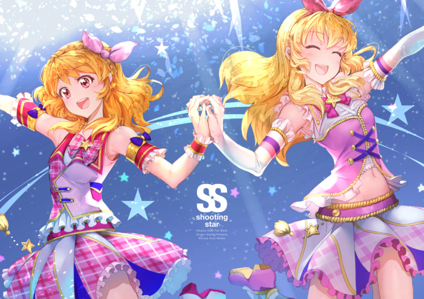 hoshimiya ichigo and ozora akari (aikatsu!) drawn by koruse