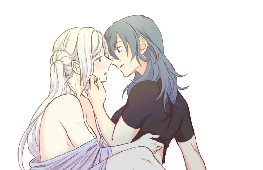 female byleth and edelgard von hresvelg (fire emblem and 1 more) drawn by riromomo