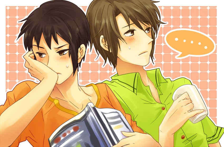 kyon and koizumi itsuki (suzumiya haruhi no yuuutsu) drawn by eringi_oishii
