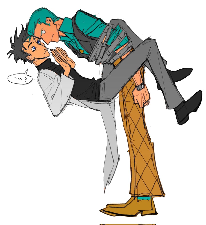 perry the platypus and heinz doofenshmirtz (phineas and ferb) drawn by chi_zhenjiao
