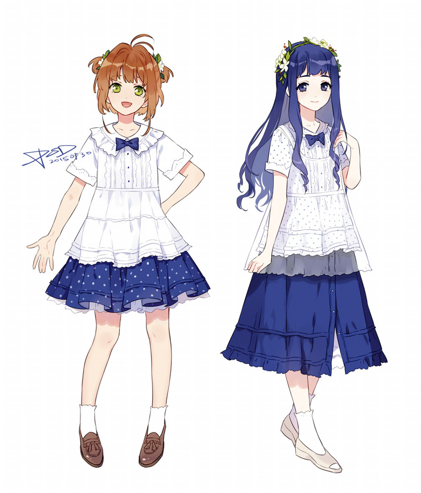 kinomoto sakura and daidouji tomoyo (cardcaptor sakura) drawn by psd_(psdgai)