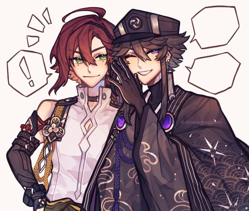 shikanoin heizou and fukuda kiyoshi (original and 1 more) drawn by chimkennuggieee