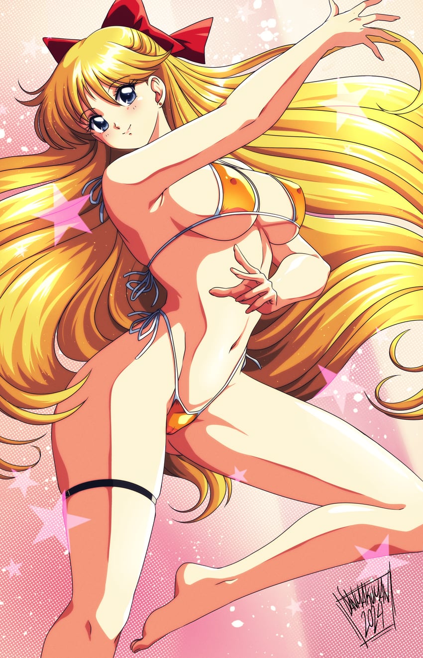 aino minako and sailor venus (bishoujo senshi sailor moon) drawn by danmakuman