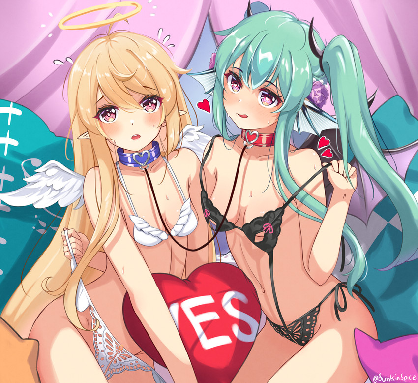 pomu rainpuff and finana ryugu (nijisanji and 1 more) drawn by c_turtle