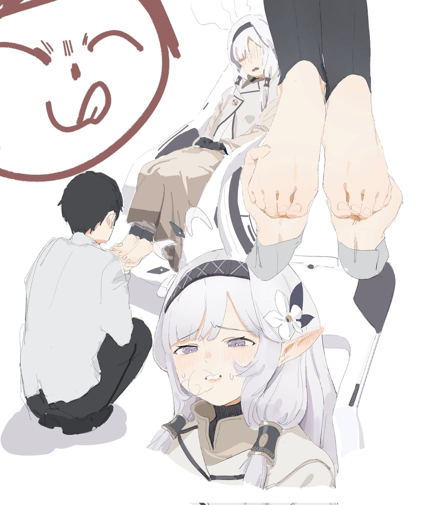 sensei, doodle sensei, and himari (blue archive) drawn by lazhuzelazhuze