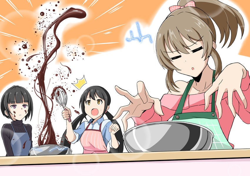 shirayuki chiyo, hori yuko, and nakano yuka (idolmaster and 1 more) drawn by seven_two_one