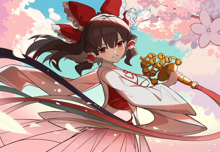 hakurei reimu (touhou and 1 more) drawn by devilkillerx