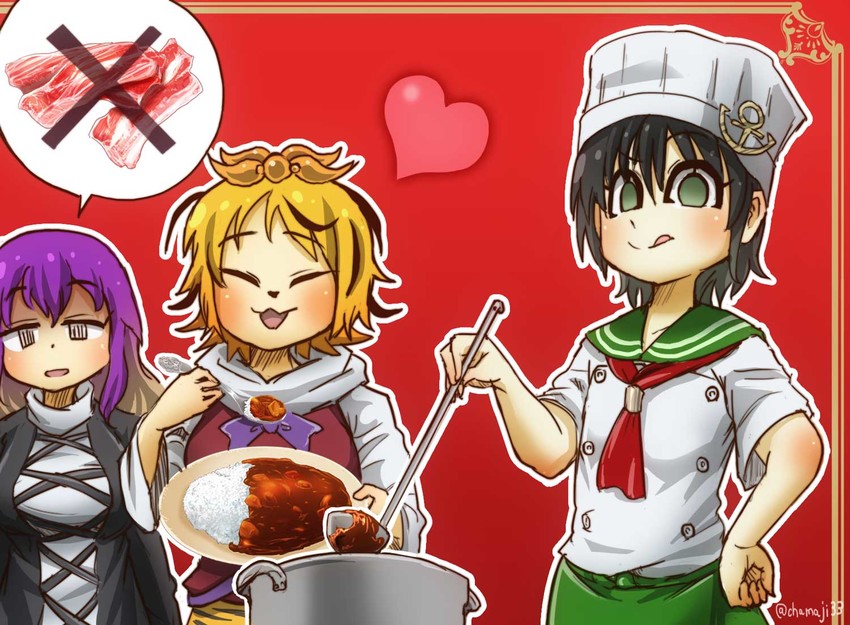 hijiri byakuren, toramaru shou, and murasa minamitsu (touhou) drawn by chamaji