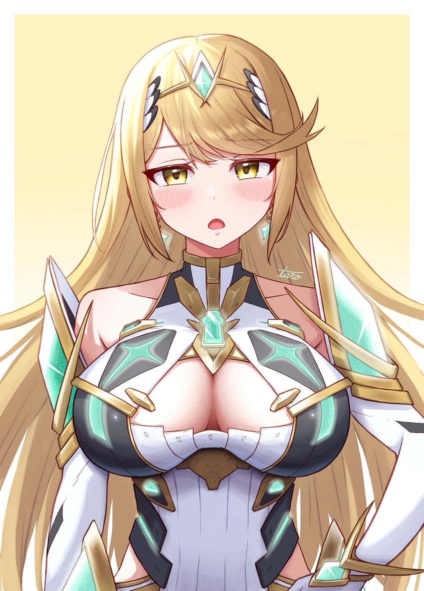 mythra (xenoblade chronicles and 1 more) drawn by taro_(peach_taro51)