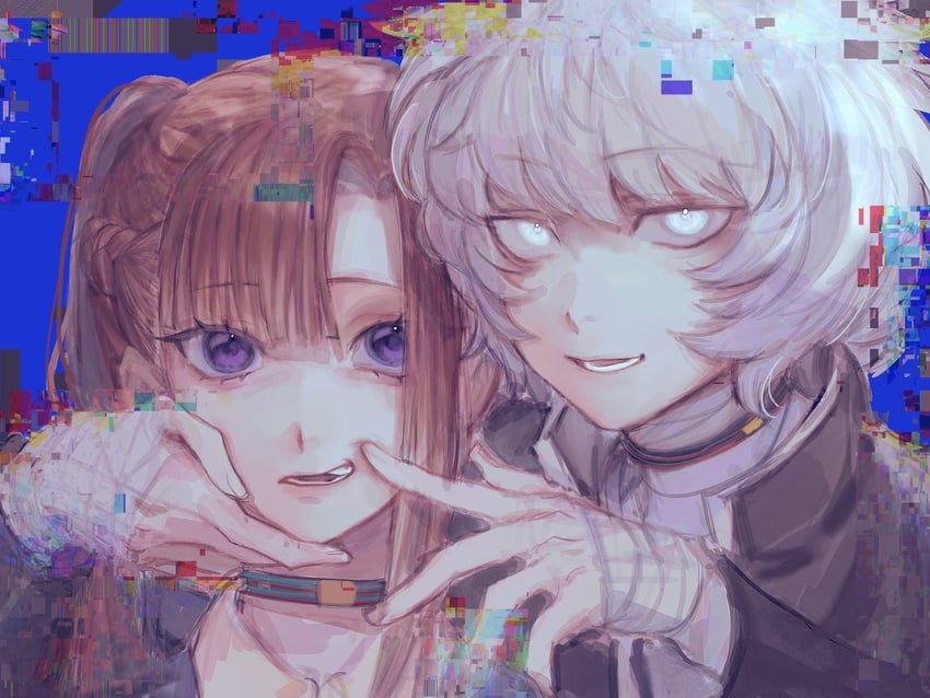 chidouin sara and kageyama ranmaru (kimi ga shine) drawn by yezizizzzz02