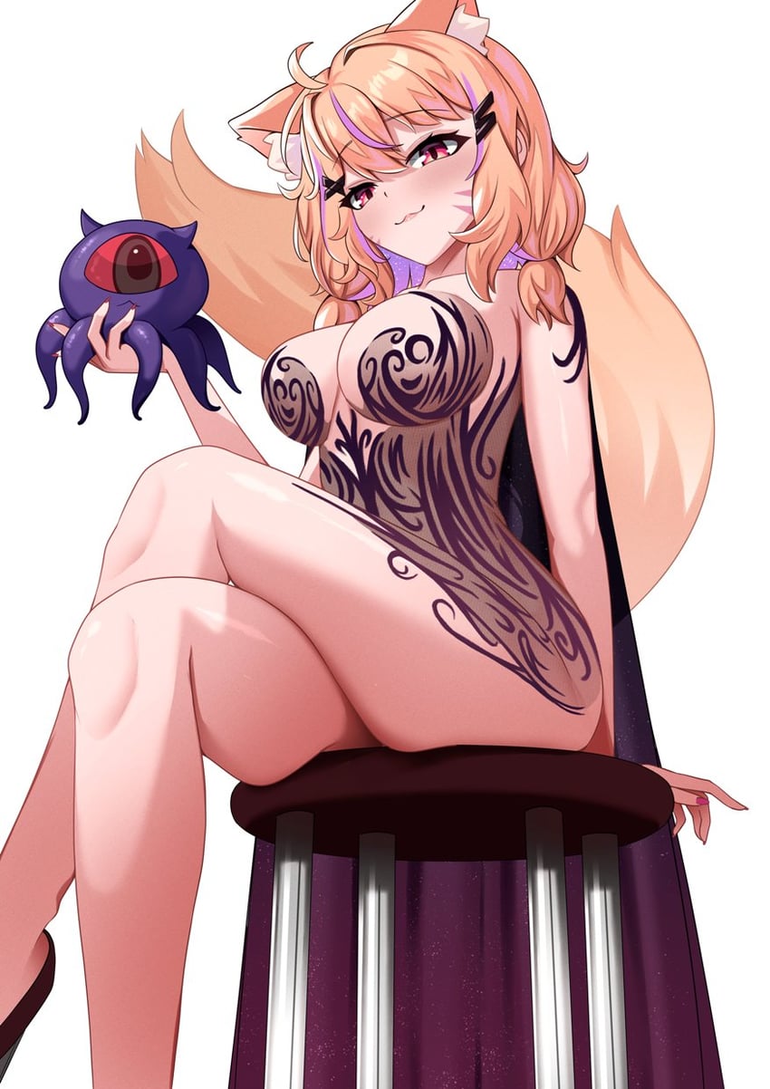 shyrei faolan and alheitrakzoth (indie virtual youtuber) drawn by solevisionarts
