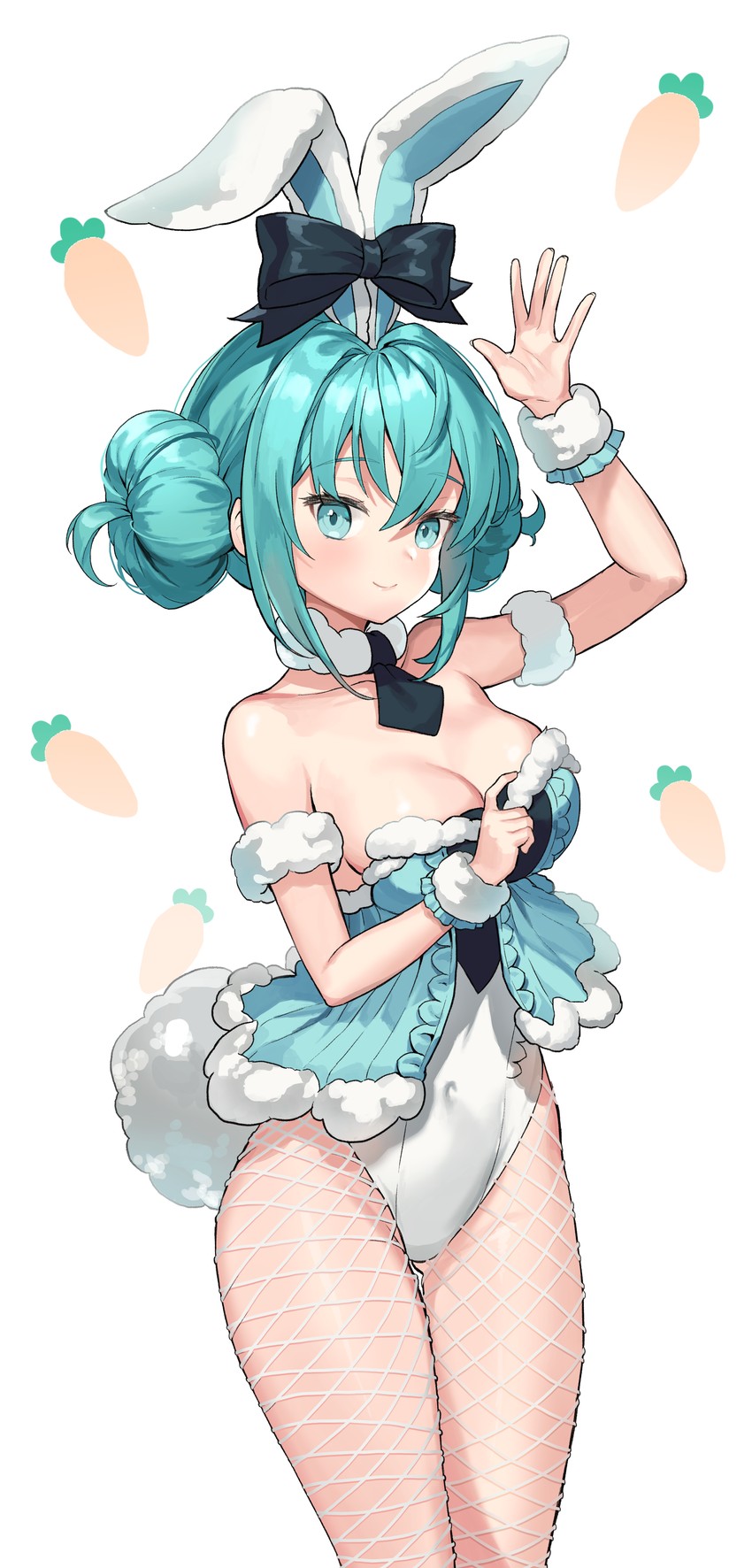 hatsune miku and bicute bunnies miku (vocaloid) drawn by hyoin