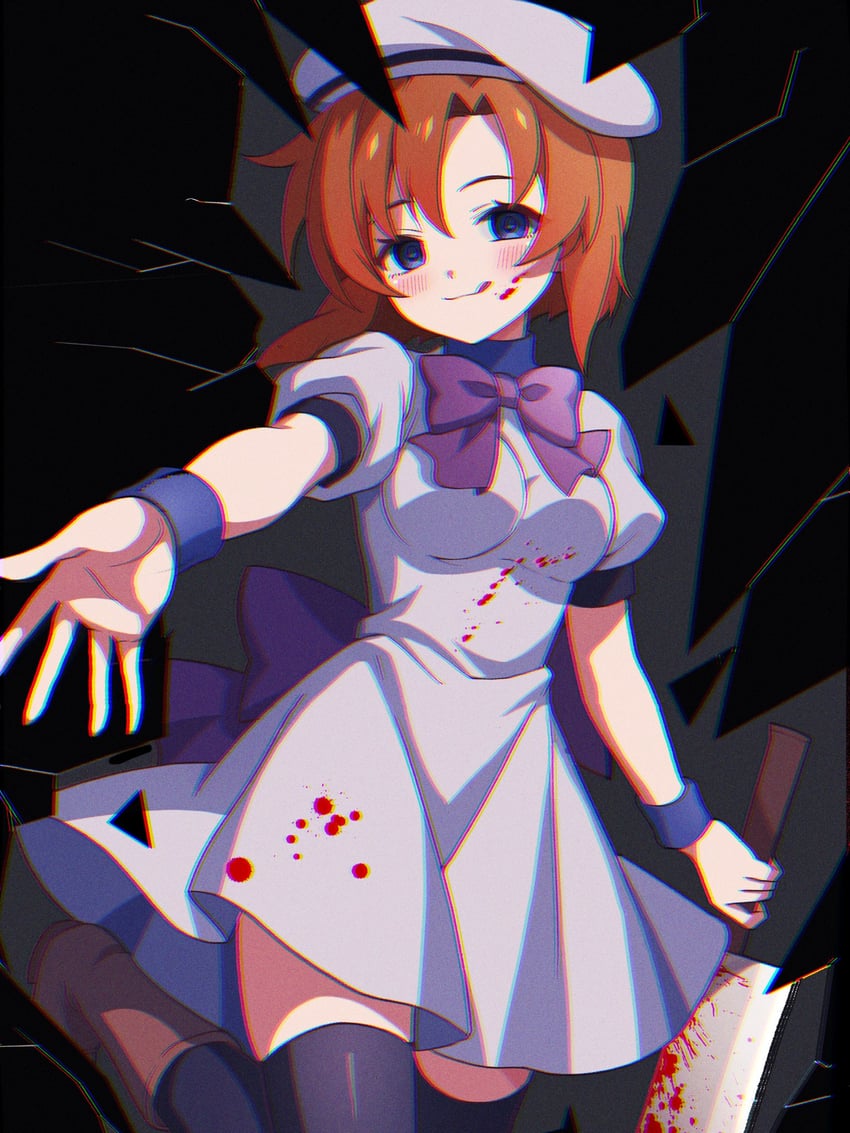 ryuuguu rena (higurashi no naku koro ni) drawn by niyane