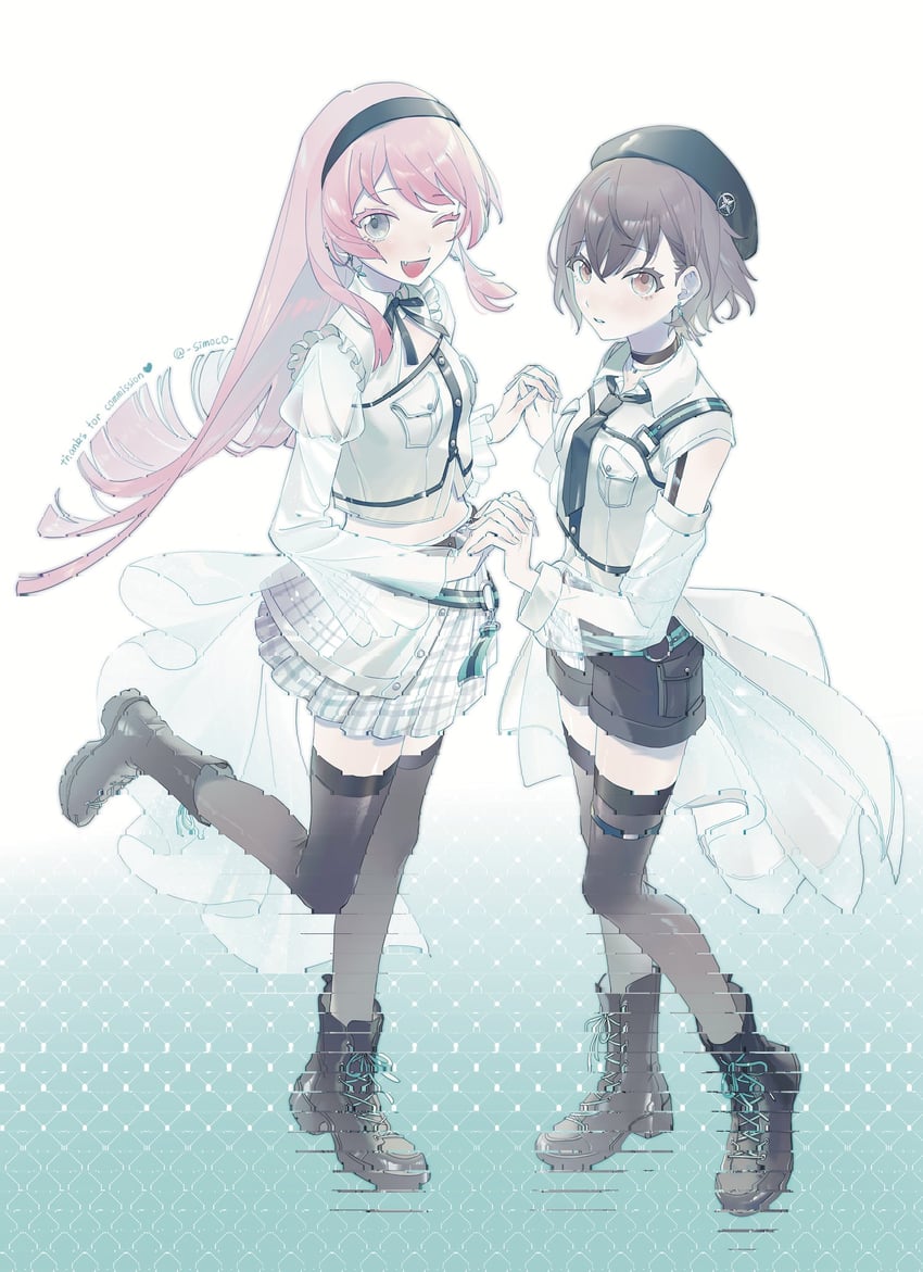chihaya anon and takamatsu tomori (bang dream! and 1 more) drawn by simoco