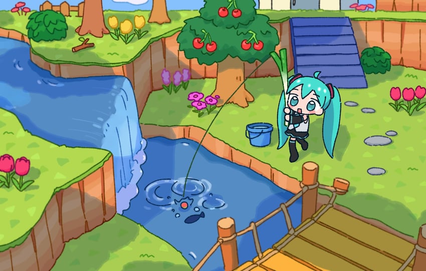 hatsune miku (vocaloid and 1 more) drawn by 1nupool