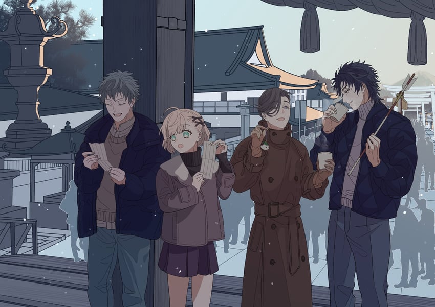okita souji, saitou hajime, hijikata toshizou, and yamanami keisuke (fate and 1 more) drawn by kimiruun