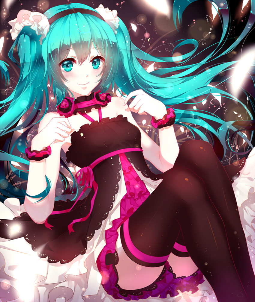hatsune miku (vocaloid and 3 more) drawn by phino
