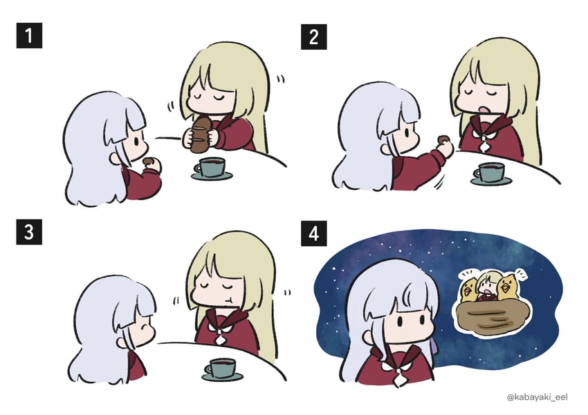 kon kanaho and miyagawa takane (assault lily) drawn by kabayaki_(kabayaki_eel)