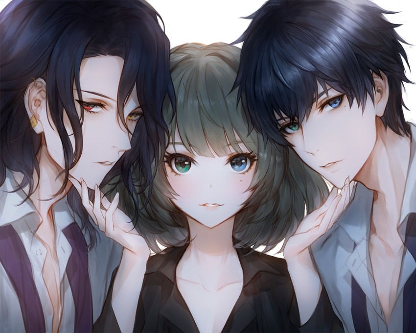 takagaki kaede, takajo kyoji, and asselin bb ii (idolmaster and 2 more) drawn by danhu
