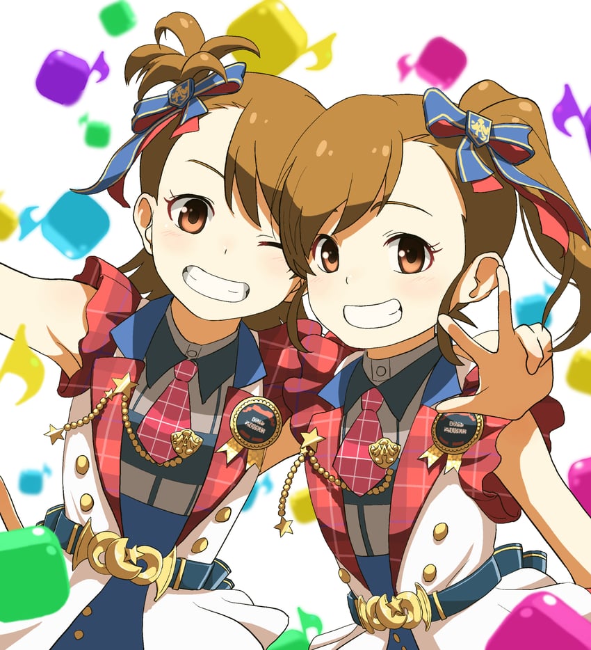 futami mami and futami ami (idolmaster and 2 more) drawn by mappy_(minogue)