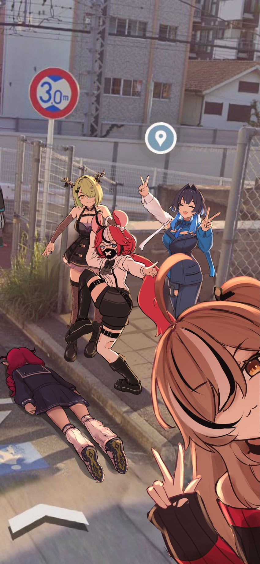 ouro kronii, nanashi mumei, hakos baelz, ceres fauna, and irys (hololive and 1 more) drawn by psypolo_d