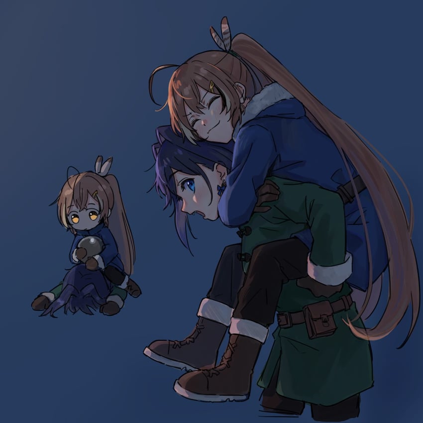 ouro kronii and nanashi mumei (hololive and 3 more) drawn by kisuu_(oddnumberr_)