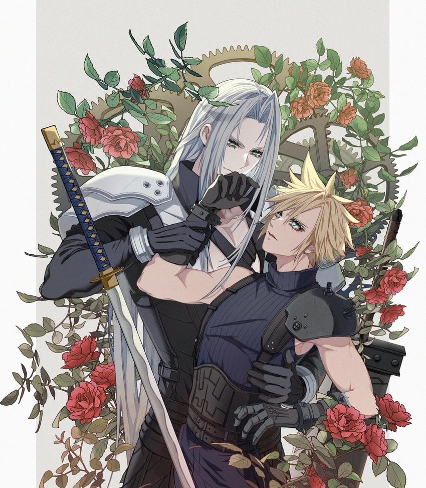 cloud strife and sephiroth (final fantasy and 1 more) drawn by lyell_ff14