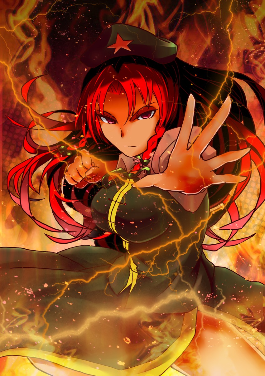 hong meiling (touhou) drawn by soba_tea