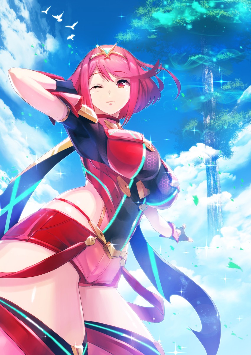 pyra (xenoblade chronicles and 1 more) drawn by green322