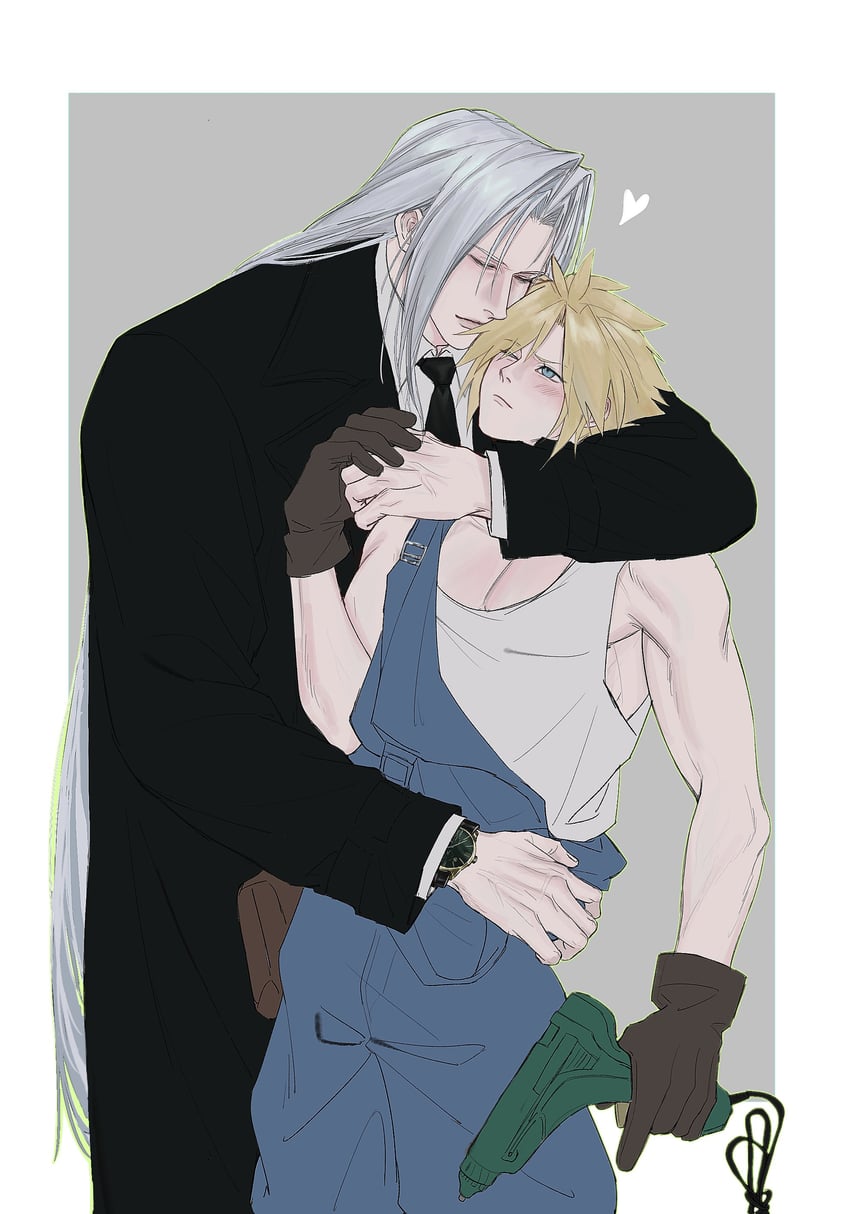 cloud strife and sephiroth (final fantasy and 1 more) drawn by aaamber_22