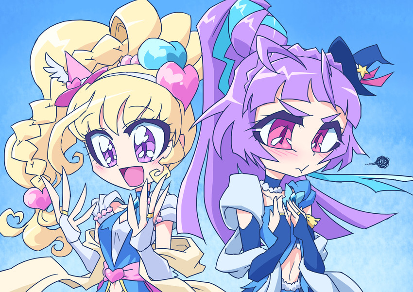 asahina mirai, izayoi liko, cure miracle, and cure magical (precure and 1 more) drawn by otokamu