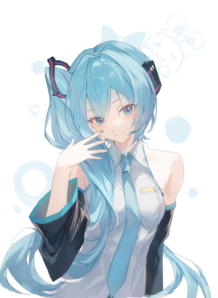 hatsune miku and cinnamoroll (vocaloid and 2 more) drawn by feimao_(fmfeimao)