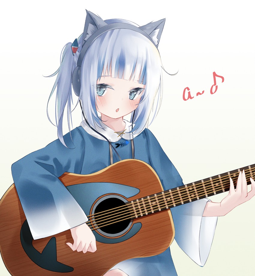 gawr gura (hololive and 1 more) drawn by yuzuno_kaori