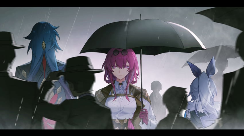kafka, silver wolf, and blade (honkai and 1 more) drawn by mikou_(mikou_minnow)