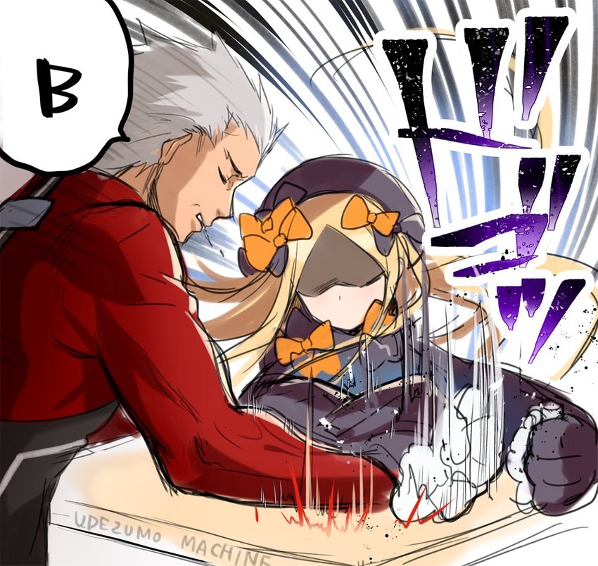 abigail williams and archer (fate and 2 more) drawn by murakami_yuichi