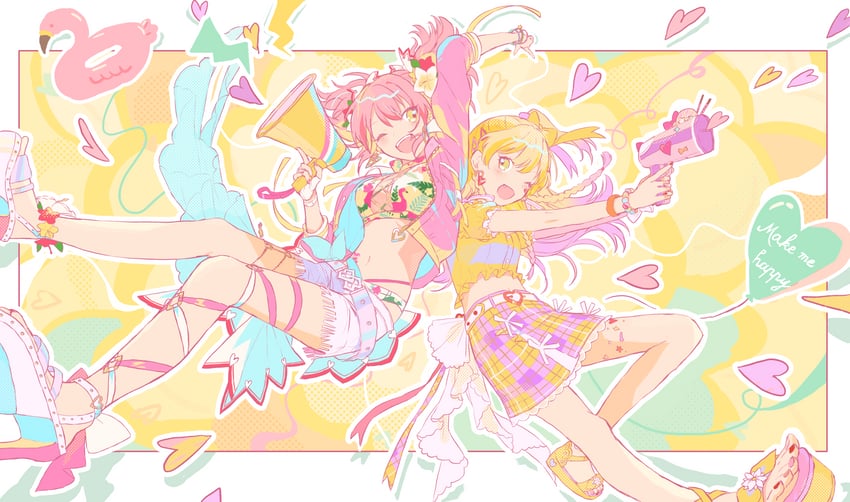 jougasaki mika and jougasaki rika (idolmaster and 2 more) drawn by goto_(cach8237)