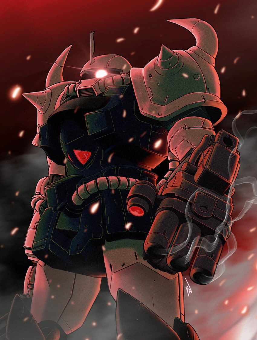 gouf custom (gundam and 1 more) drawn by primate_nemesis