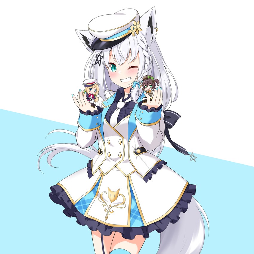 shirakami fubuki, natsuiro matsuri, and aki rosenthal (hololive) drawn by felutiahime