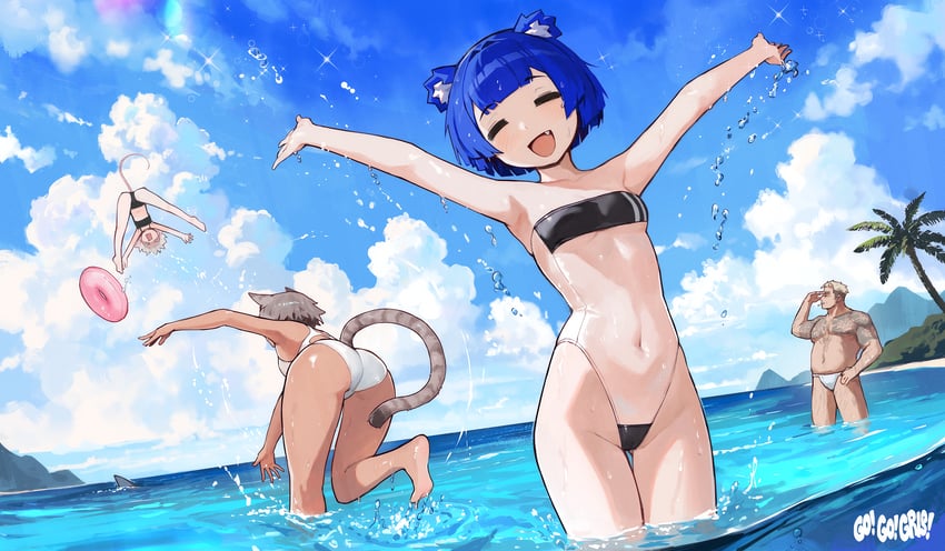 gris, kara, perl, and boss (go! go! gris!) drawn by vertigris