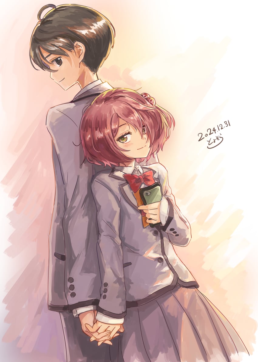 komari chika and nukumizu kazuhiko (make heroine ga oo sugiru!) drawn by toyosora