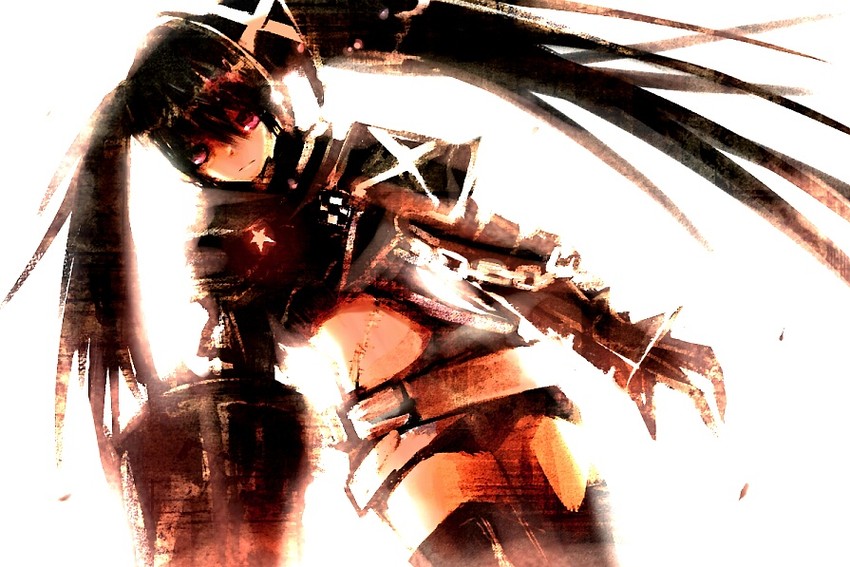 insane black rock shooter (black rock shooter) drawn by renpino