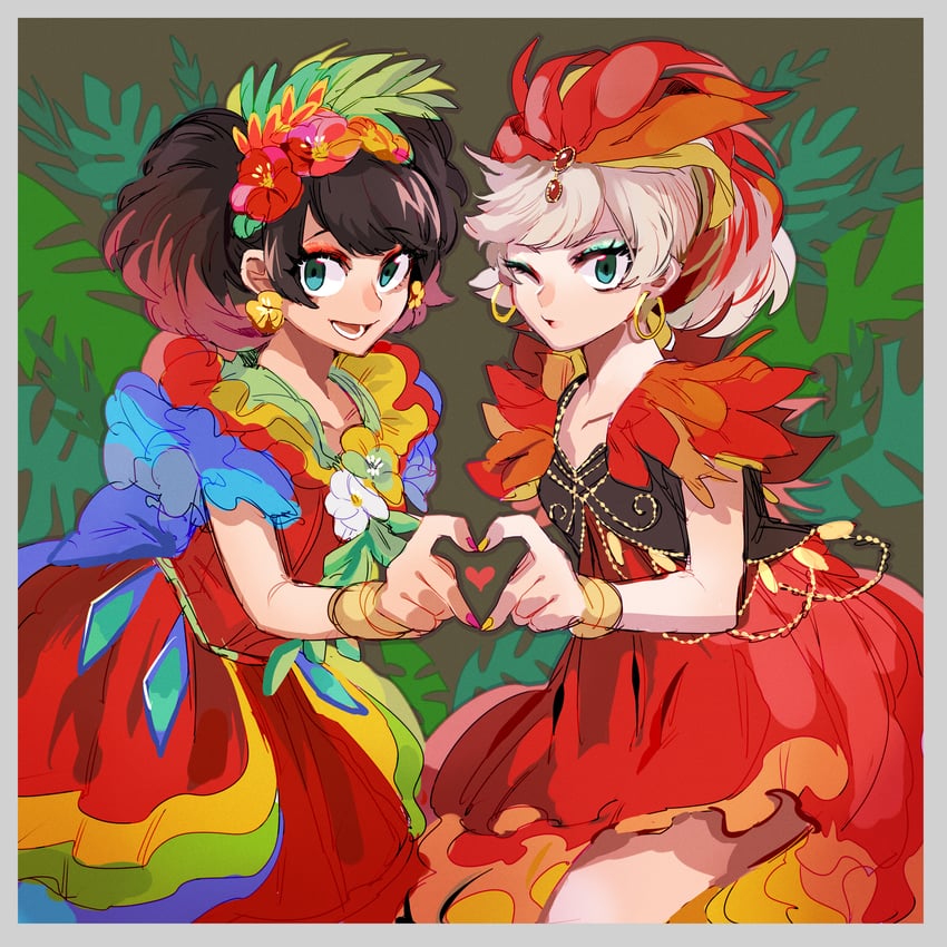 minnie mouse and daisy duck (mickey mouse & friends and 1 more) drawn by moov_(mb_52)